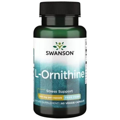 Swanson L-Ornitin, 500 mg, 60 kapslar