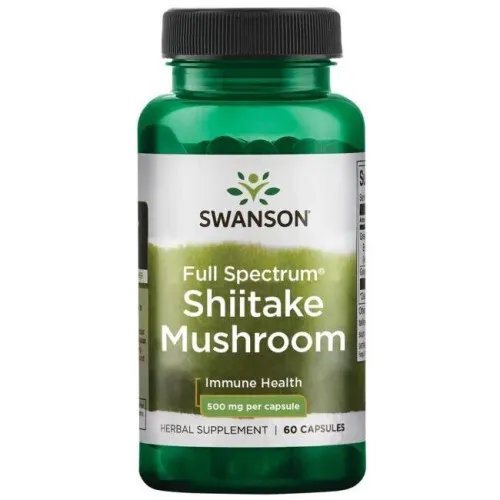 Swanson Full Spectrum Shiitake Svampar, 500 mg, 60 kapslar