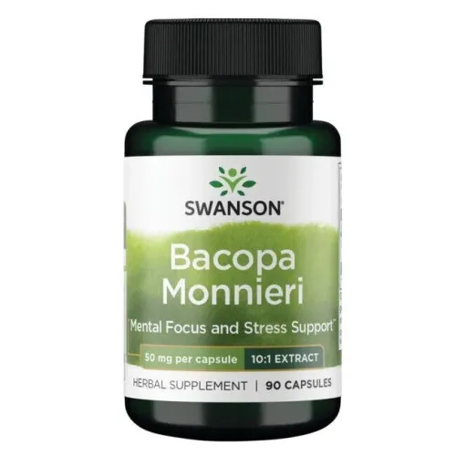 Swanson Bacopa Monnieri 10:1 Extrakt, 50 mg, 90 kapslar