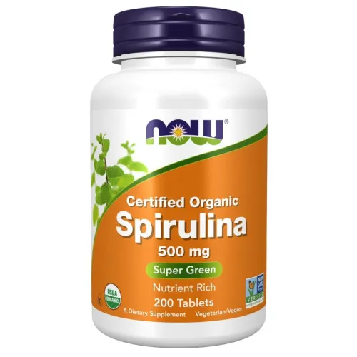 Now Foods Spirulina, 500 mg, 200 tabletter