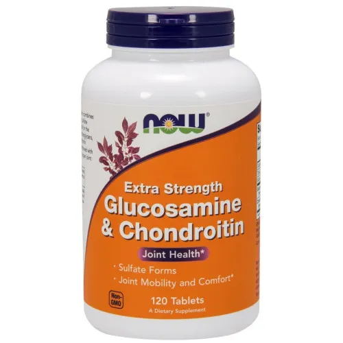 Now Foods Glukosamin & Kondroitin Extra Styrka, 120 tabletter