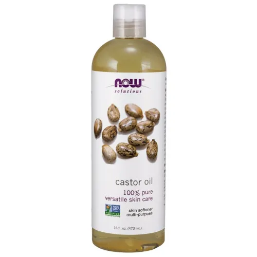 Now Foods Ricinolja, 100% ren, 473 ml