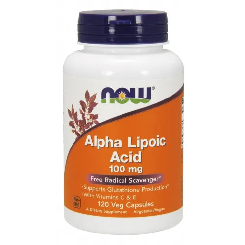 Now Foods Alfa-liponsyra med Vitamin C och E, 100 mg, 120 kapslar