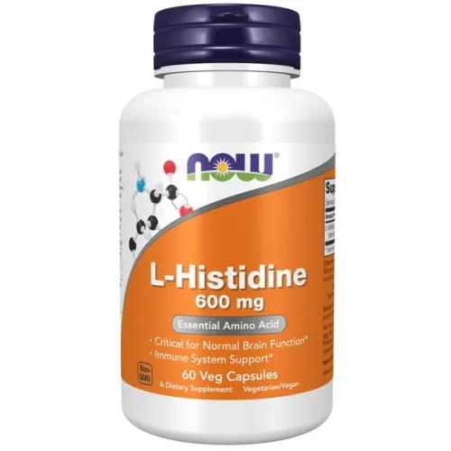 Now Foods L-Histidin, 600 mg, 60 kapslar