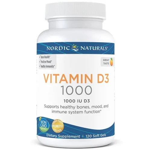 Nordic Naturals Vitamin D3, 1000 IU Orange, 120 kapslar