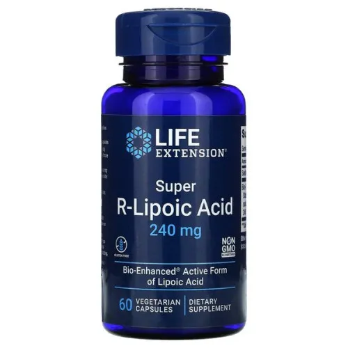 Life Extension Super R-Lipoinsyra, 240 mg, 60 kapslar