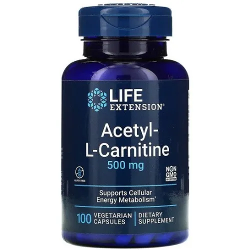 Life Extension Acetyl-L-Karnitin, 500 mg, 100 kapslar