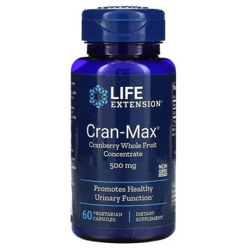 Life Extension Cran-Max Tranbär Hel Frukt Koncentrat, 500 mg, 60 kapslar