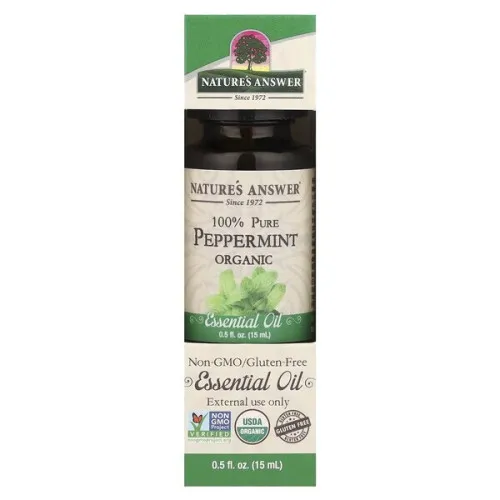 Nature's Answer 100% Ren Pepparmynta Eterisk Olja, 15 ml