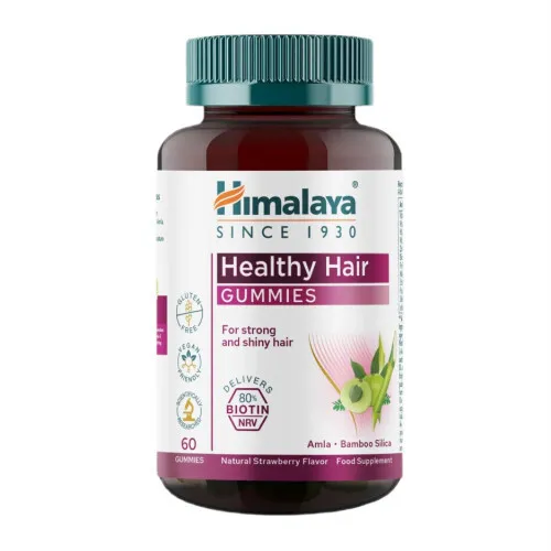Himalaya Sunda Hår Gummies, Naturlig Jordgubb, 60 gummies