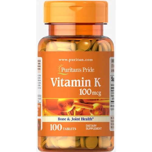 Puritans Pride Vitamin K, 100 mcg, 100 tabletter