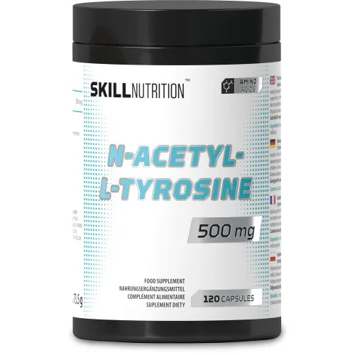 Skill Nutrition N-Acetyl-L-Tyrosin, 500 mg, 120 vegankapslar