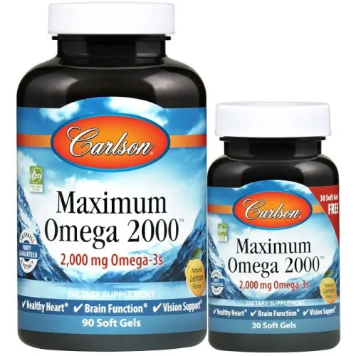 Carlson Labs Maximum Omega 2000, 90 + 30 kapslar