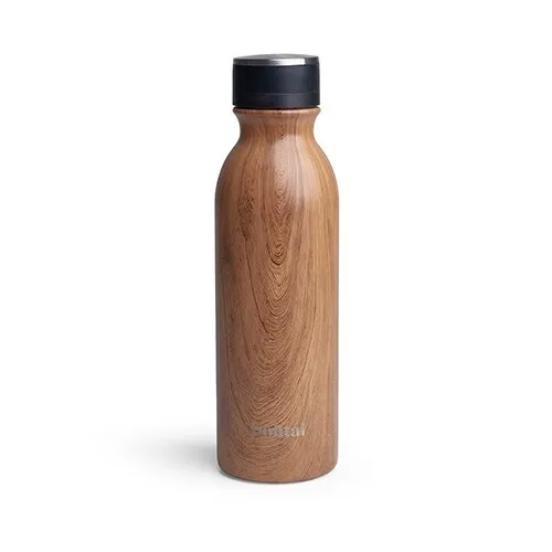 Smartshake Bohtal Isolerad Flaska, Trä, 600 ml