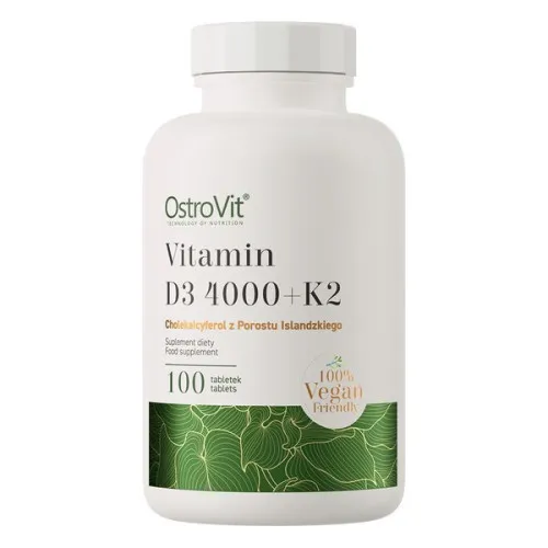 OstroVit Vitamin D3 4000 + K2 Vegan, 100 tabletter