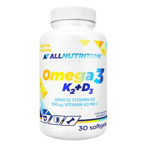 Allnutrition Omega 3, K2+D3, 30 kapslar