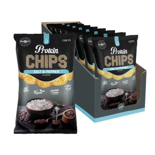Protein chips med salt & peber (8 x 40 g)