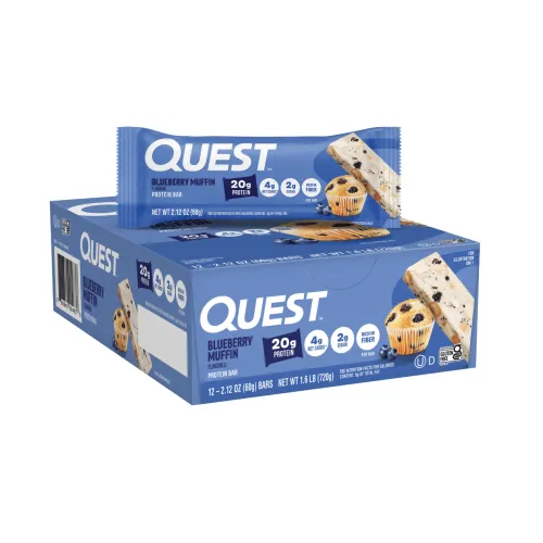 QUEST NUTRITION QUEST BARS, 12 stk - Blueberry Muffin