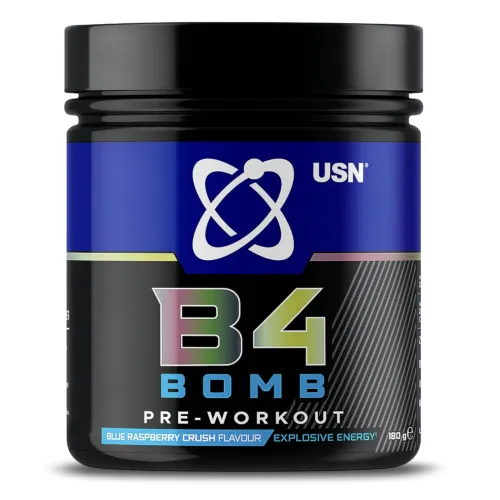 B4 Bomb Preworkout (180 g) - Blue Raspberry, Bedst før 27.08.2026