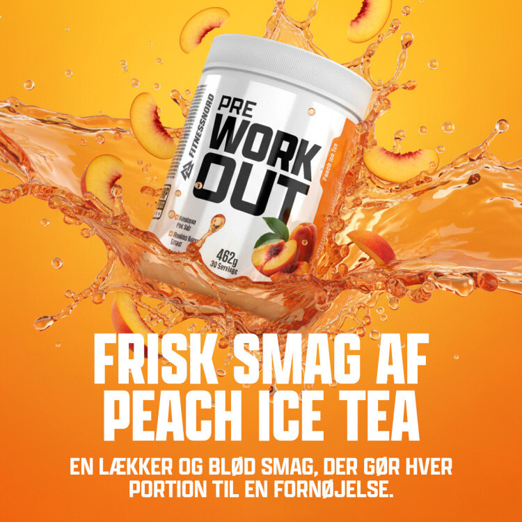 Fitnessnord Pre-Workout – Peach Ice Tea (30 portioner)