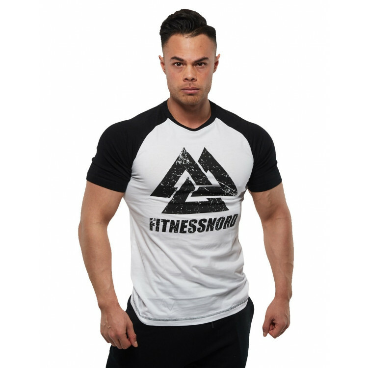 Herr t-shirt i svart/vitt med logo