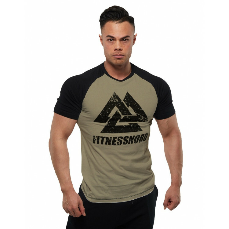 Herr t-shirt i svart/grönt med logga