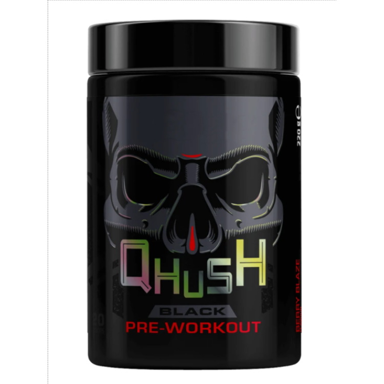 QHUSH Platinum Black Pre-Workout (525 g)