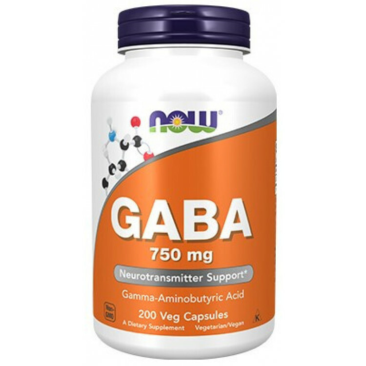 NOW FOODS GABA 750 mg 200 stk 