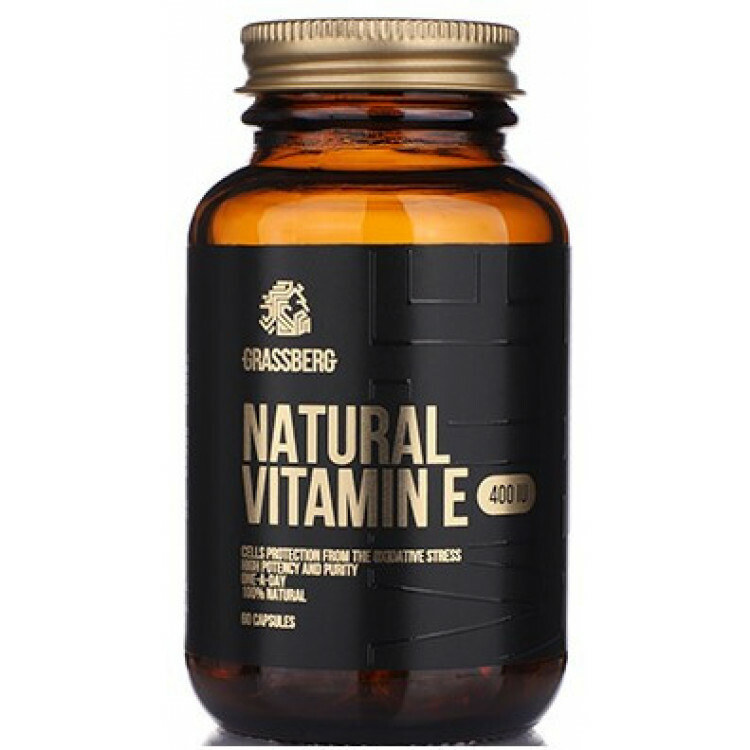 GRASSBERG NATURAL VITAMIN E 400 IU 60 stk