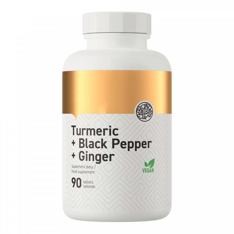 Gurkmeja, Svartpeppar och Ingefära (90 tabletter)