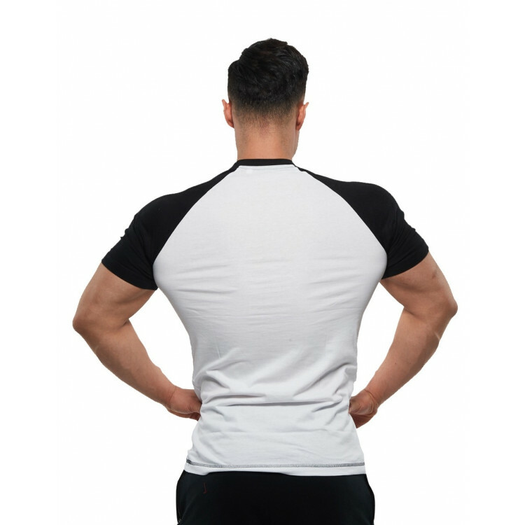 Herr t-shirt i svart/vitt med logo