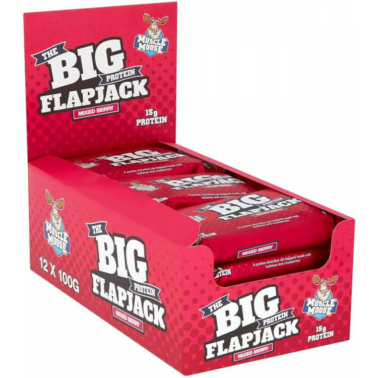 MUSCLE MOOSE BIG PROTEIN FLAPJACK (12X100G)