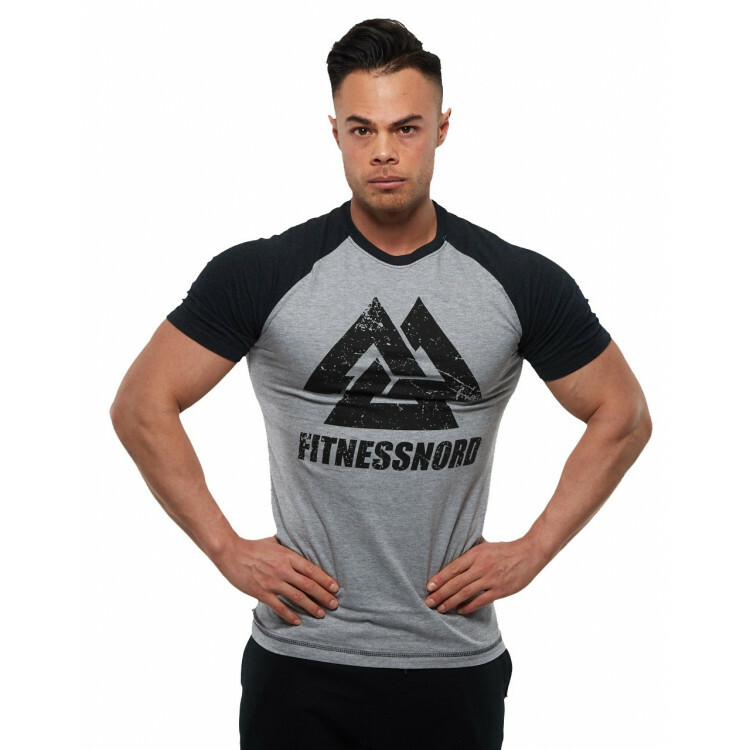 Herr t-shirt i svart/grått med logo