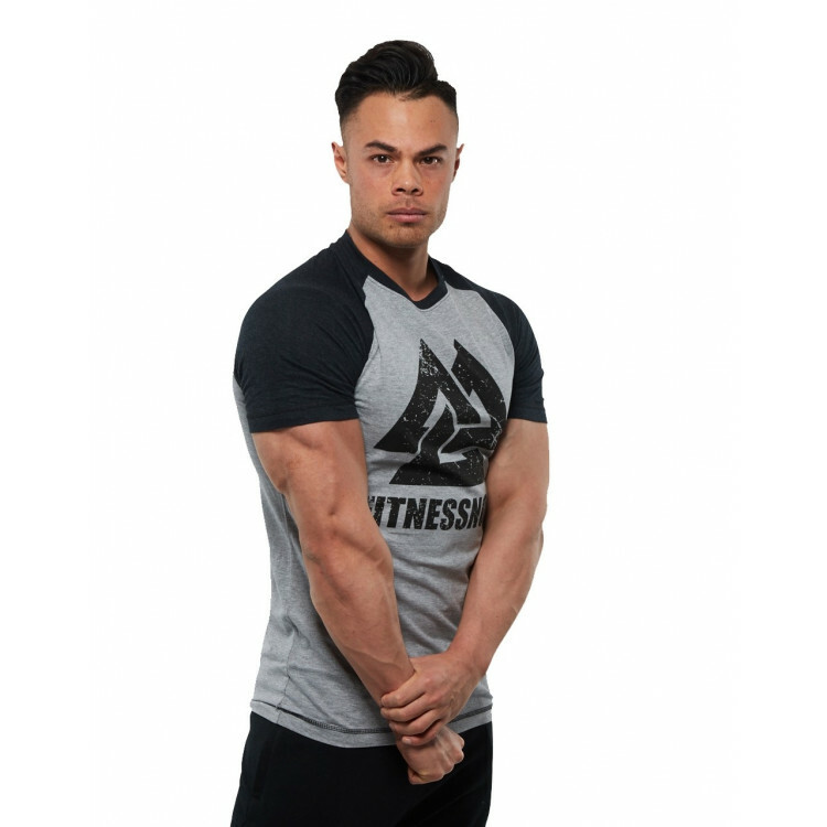 Herr t-shirt i svart/grått med logo