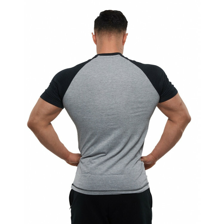 Herr t-shirt i svart/grått med logo