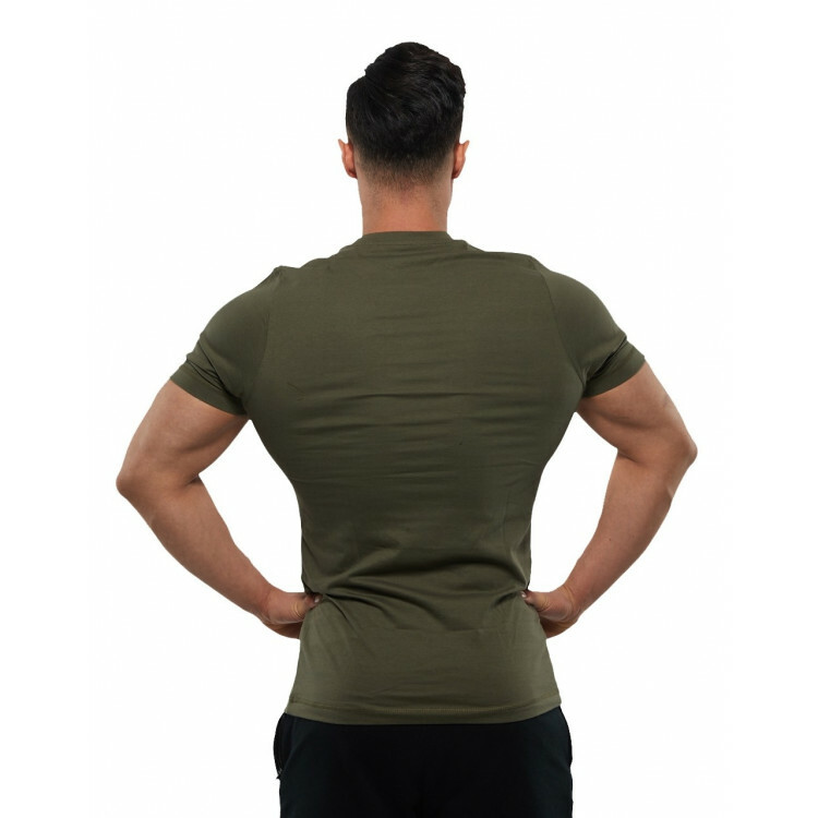 Herr t-shirt i army grön med logo