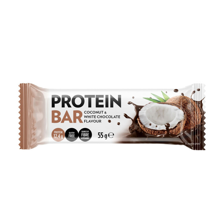 Proteinbar, bedst før: 27/01/2026 (24 x 55 g) - Coconut and Chocolate Flavour