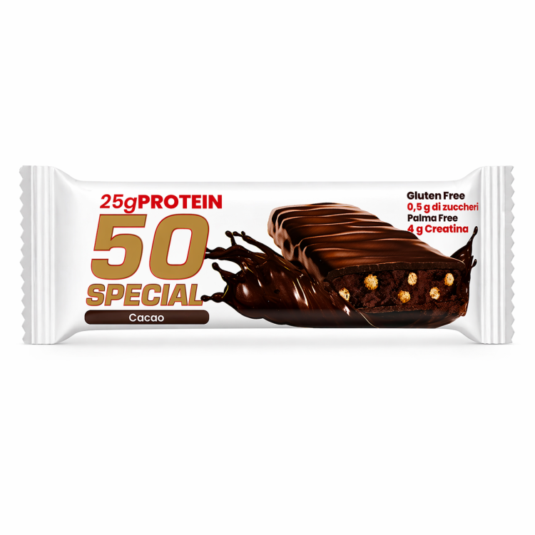 Bar med 25g protein og 4 gram kreatin (50 g) - Cacao