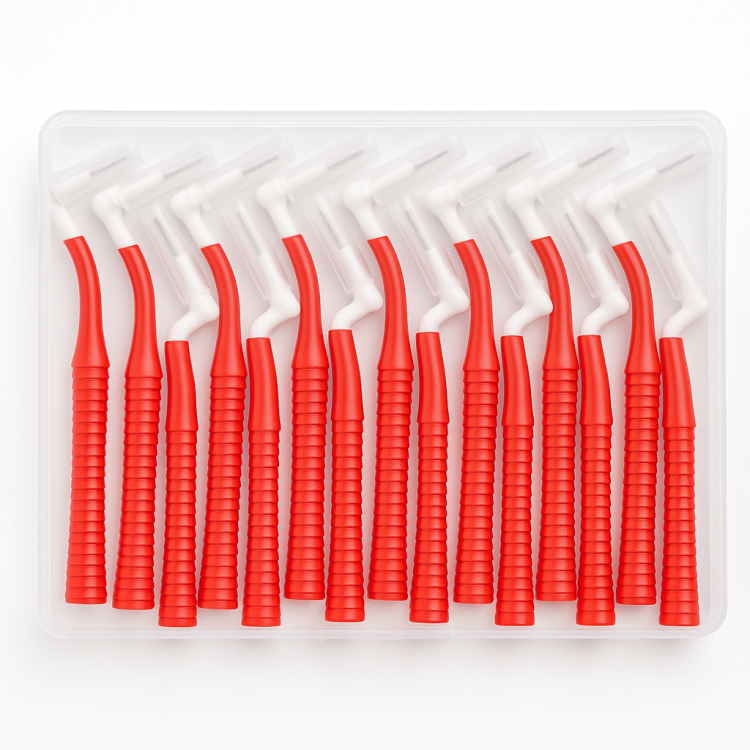 Mellemrumsbørster – Rød (1,0 mm) (75 stk.)