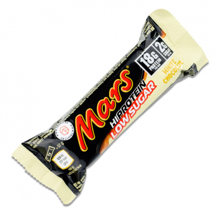 Mars White Low Sugar Hög Proteinbar (1 x 57 g)