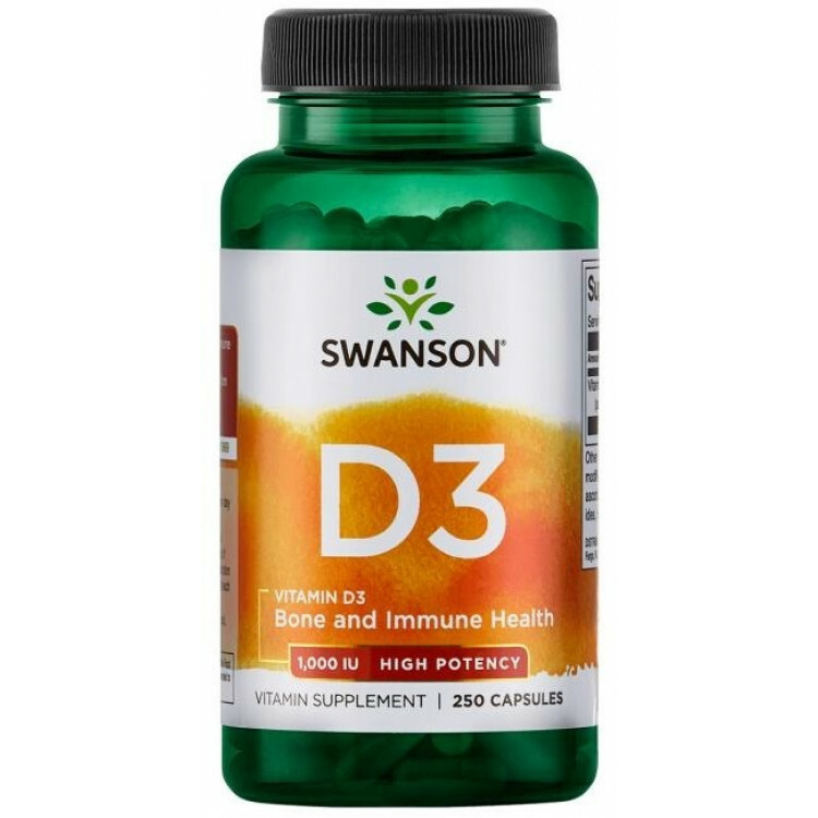 SWANSON HEALTH VITAMIN D-3 1000 IU 250 stk 