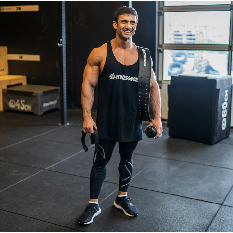 Träningsbälte i läder