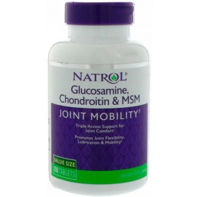 NATROL GLUCOSAMINE, CHONDROITIN & MSM 150 stk