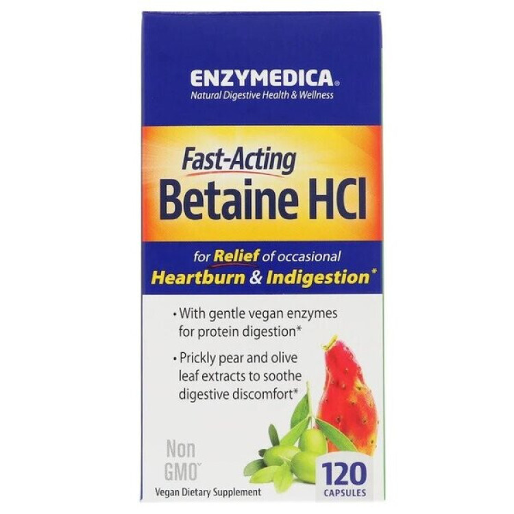 Betaine HCl, 120 kapsler