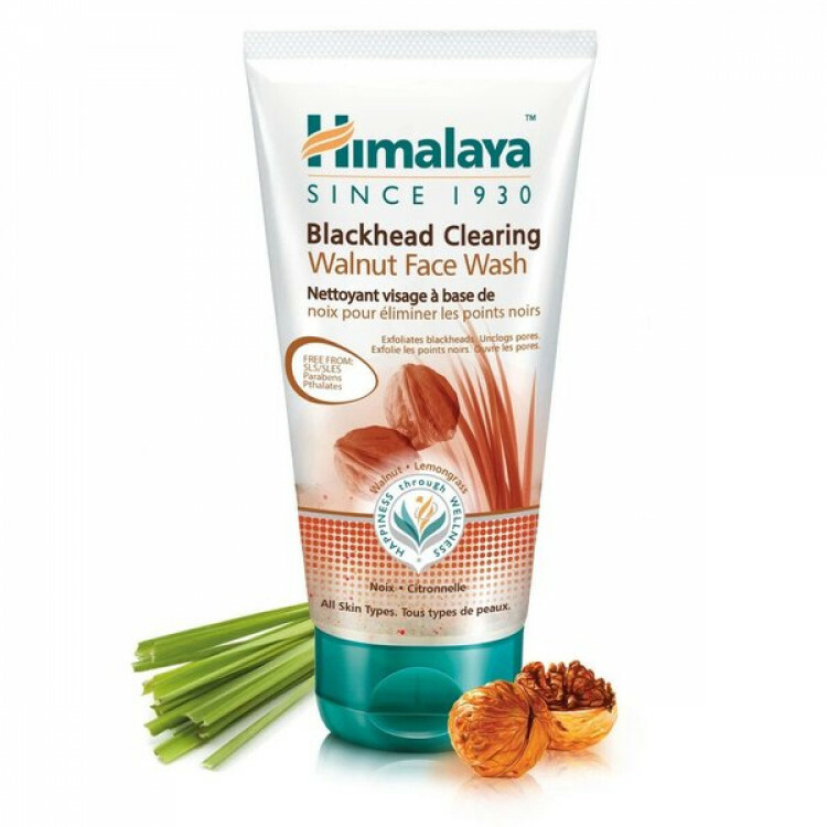 HIMALAYA BLACKHEAD CLEARING WALNUT FACE WASH - 150 ML.