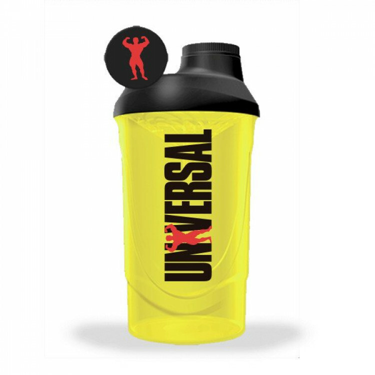 UNIVERSAL NUTRITION UNIVERSAL SHAKER BOTTLE, YELLOW - 600 ML.