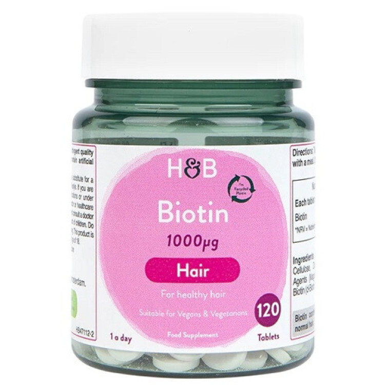 Biotin 1000mcg, 120 tabletter