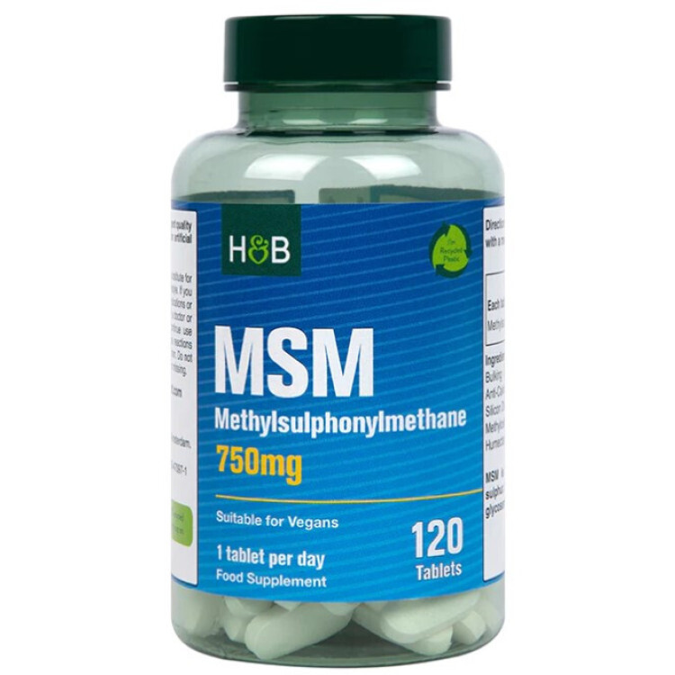 MSM 750mg, 120 tabs