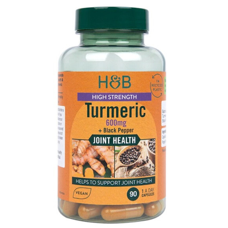 Højt doserede Turmeric med Black Pepper 600mg, 90 kapsler