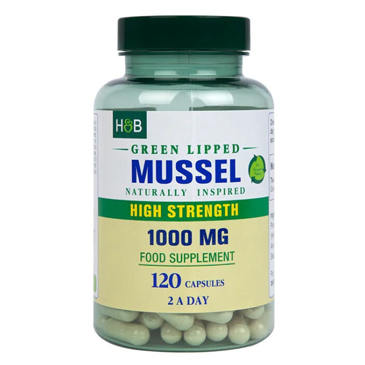 Green Lipped Mussel 1000mg, 120 kapsler